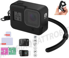 Custodia Protettiva silicone GoPro Hero 8 display vetro temperato go pro black 