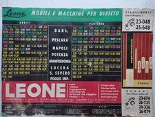 MANIFESTO PUBBLICITARIO ORARI DEI TRENI ANNI 60 