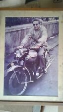 ✅?Fotografia d'epoca vintage incorniciata moto vecchia dim35x25 vetrina negozio