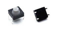 2X PULSANTI TATTILI NERI 8X8X5mm IN SILICONE micro mini switch button reset 4p 