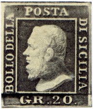 Sicilia 1859: 20 gr ardesia