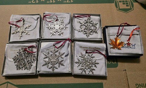 Lotto ornamenti fiocco neve - lotto,