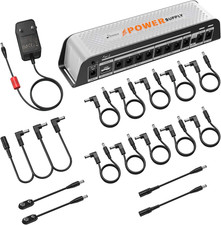 Alimentatore per Pedali Chitarra 9V, 10 Uscita DC Isolata Con Porta USB per Peda