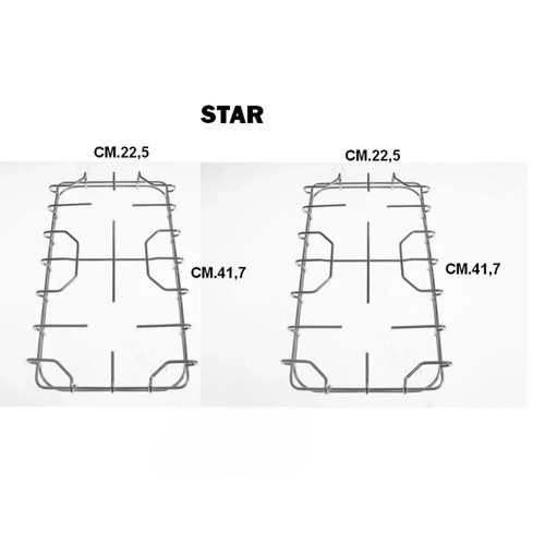 Griglie star acciaio - griglie, in