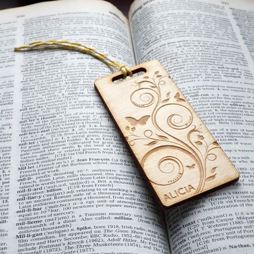 Personalised wooden bookmark - bookmark, |