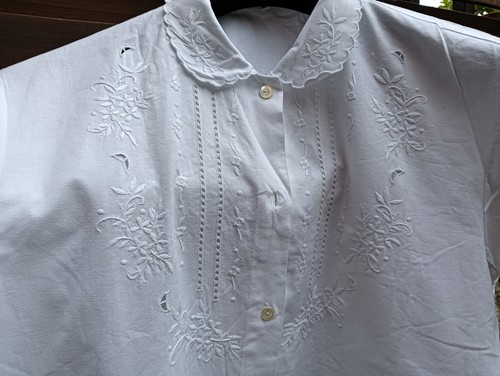 Camicia notte ricamata - camicia,
