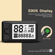 Display Bici Elettrica Schermo LCD Intelligente 5PIN Femmina per Motore 8FUN Mid Hub