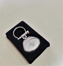 PORTACHIAVI FERRARI SCRITTA STEMMA LOGO FERRARI CAVALLINO AUTO METALLO CROMATO