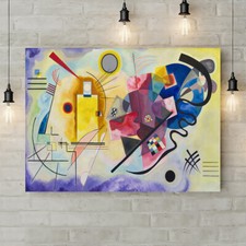 Arte da parete gialla, rossa