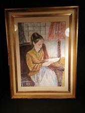 Gemälde Frau ließt Brief im