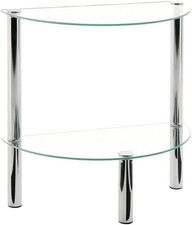 Tavolino Cromo, Metallo, Vetro