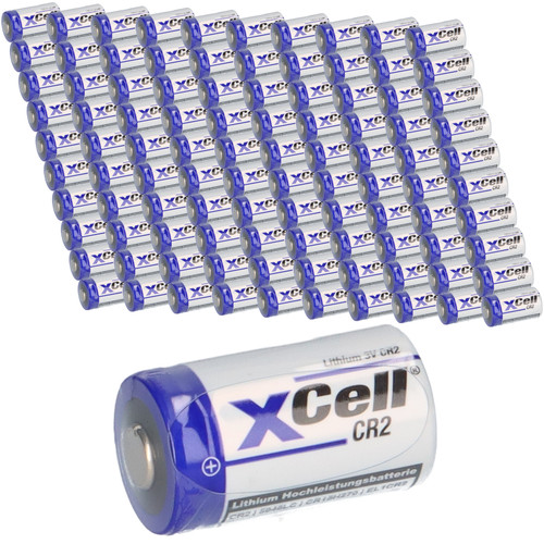 100x xcell batteria cr2 litio - xcell,