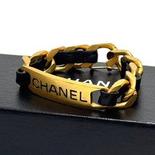 CHANEL 95A Logo Bracelet Gold