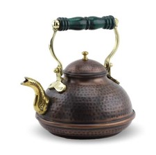 Grande teiera in rame piano cottura, teiera in rame, teiera in rame turco, bollitore per tè