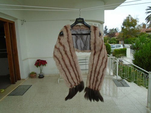 Sciarpa mantello stola visone