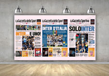 INTER POSTER GAZZETTA TRIPLETE CHAMPIONS LEAGUE STAMPA FOTOGRAFICA PROFESSIONALE