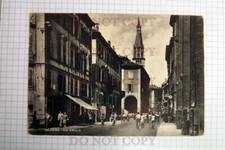 Cartolina Modena  Via Emilia - viaggiata 1950 - animata bici ed. G. P.  rara 