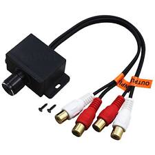 Audio RCA Inline Signal Line Level Amp Telecomando Volume Controller Manopola Guadagno