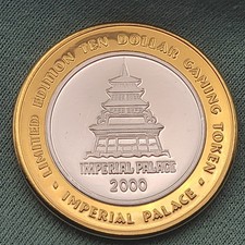 Imperial Palace 2000 Limited Edition .999 Silver $10 Gaming Coin