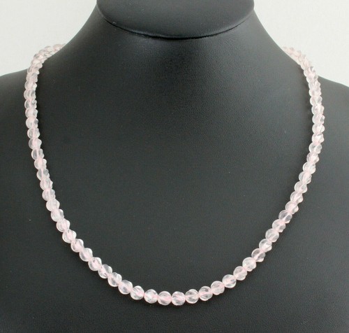 Collana quarzo rosa con - in,