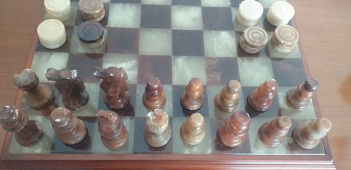 Scacchiera onice anni - onice, '80