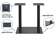base tavolo piatta ghisa nera