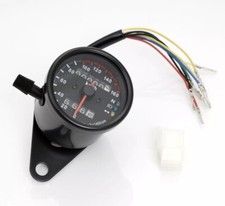 TACHIMETRO CONTACHILOMETRI 60 MM 160 KM/H NERO PER MOTO CAFE RACER