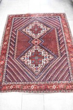 Tappeto Persiano Rosso Blu Bianco Verde 138x180 Cm