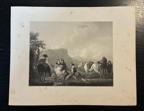 1850 hunting scene - a,