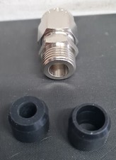 ADATTATORE GAS CUCINA DA PORTA GOMMA G. P. L. O METANO A TUBO FLESSIBILE INOX