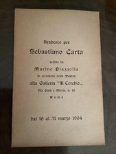 MARINO PIAZZOLLA - ARABESCO PER SEBASTIANO CARTA - GALLERIA IL CERCHIO 1964