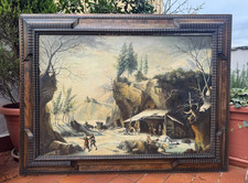 GRANDE OLIO SU TELA ANTICO -