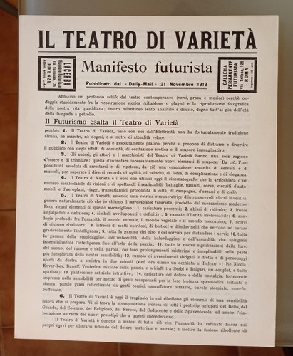 Manifesto futurista filippo - futurista,