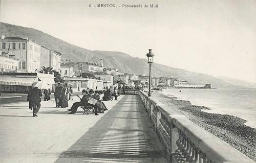 Cartolina mentone promenade - mentone, du