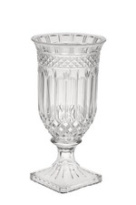 Vaso in vetro lavorato H 32 cm