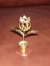 TULIP PINK~24K GOLD PLATED