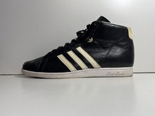 ADIDAS SERIES SCARPE DA GINNASTICA MEDIE VINTAGE IN PELLE NERA TAGLIA 7 UK | 09/07