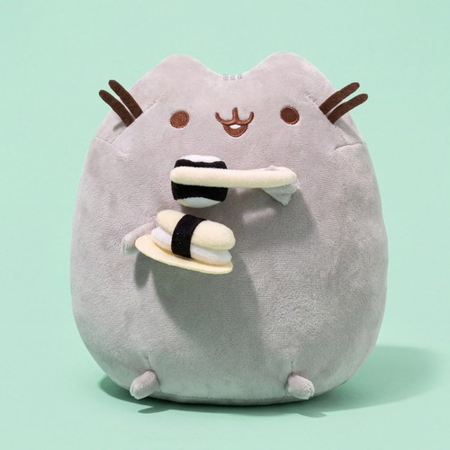 Peluche gatto grigio sushi