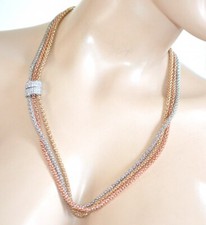 Collana donna argento oro rosa