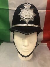 CASCO BERRETTO POLIZIA INGLESE BOBBY NORTH YORKSHIRE ORIGINALE COMPLETO DI FREGI