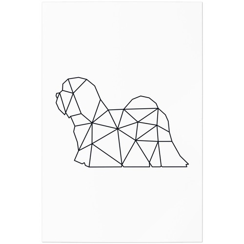 Lhasa apso origami - apso,, origami-stil