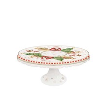 BRANDANI Racconti Tortiera Alzata Natalizia 28x13cm Porcellana