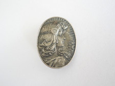 Vintage Spilla Ovale Testa di