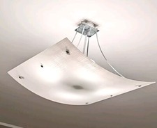 Lampadario a Sospensione Soggiorno 4 Punti Luce Moderno Design Contemporaneo 