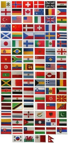 National country flags patch - country,