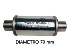 SILENZIATORE SPORTIVO UNIVERSALE ACCIAIO INOX POWESPRINT 70 mm MARMITTA RACING