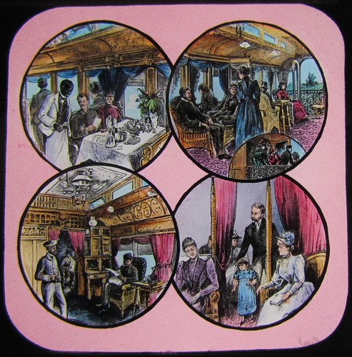 Glass magic lantern slide - glass,