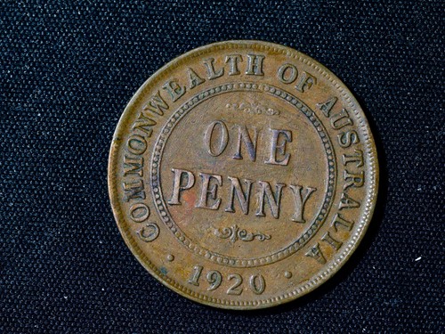 Australia 1920 penny dot - , sopra
