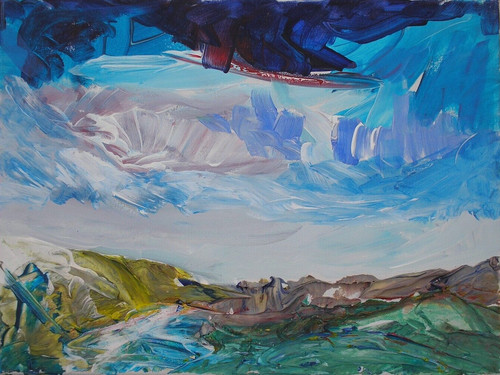 Quadro paesaggio originale