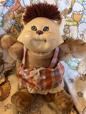 Vintage Cabbage Patch bambola per bambini gatto Koosas in abito originale 